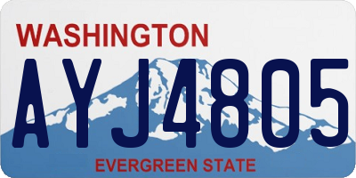 WA license plate AYJ4805