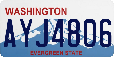 WA license plate AYJ4806