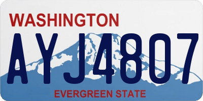 WA license plate AYJ4807