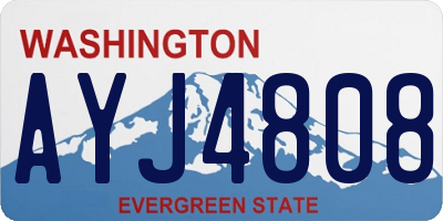 WA license plate AYJ4808
