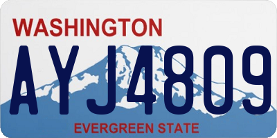 WA license plate AYJ4809