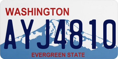 WA license plate AYJ4810