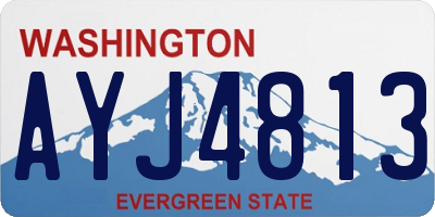 WA license plate AYJ4813