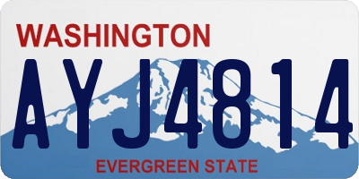 WA license plate AYJ4814
