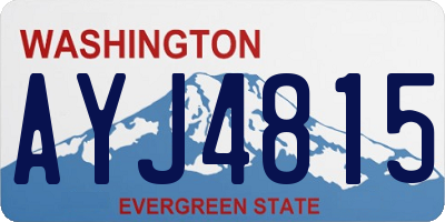 WA license plate AYJ4815