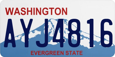 WA license plate AYJ4816