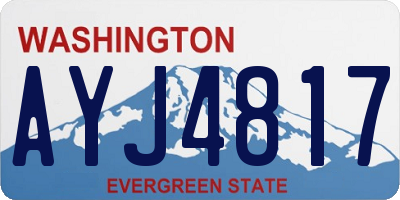 WA license plate AYJ4817