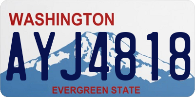 WA license plate AYJ4818