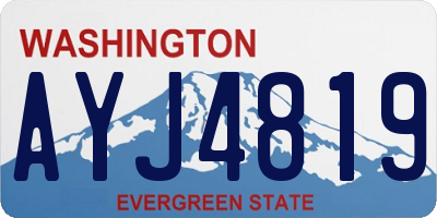 WA license plate AYJ4819