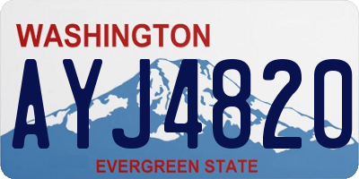 WA license plate AYJ4820