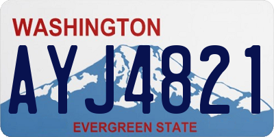 WA license plate AYJ4821