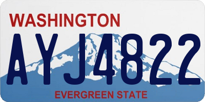 WA license plate AYJ4822