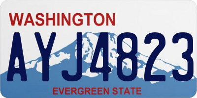 WA license plate AYJ4823