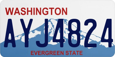 WA license plate AYJ4824