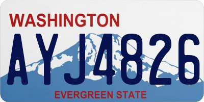 WA license plate AYJ4826