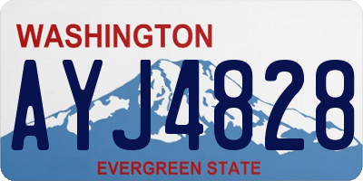 WA license plate AYJ4828