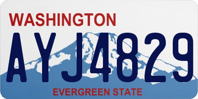 WA license plate AYJ4829