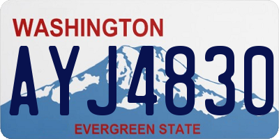 WA license plate AYJ4830
