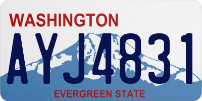 WA license plate AYJ4831