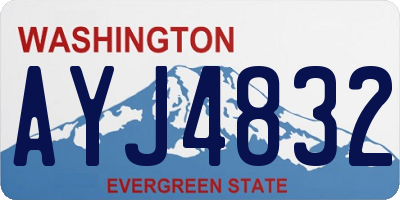 WA license plate AYJ4832