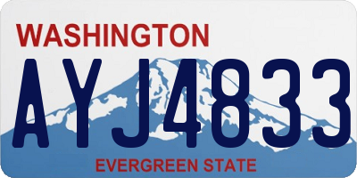 WA license plate AYJ4833
