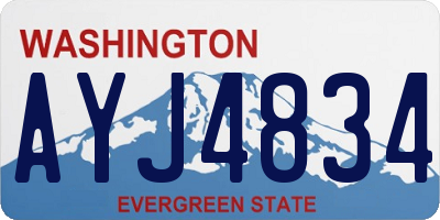 WA license plate AYJ4834