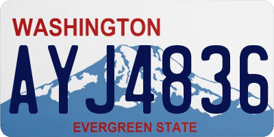 WA license plate AYJ4836