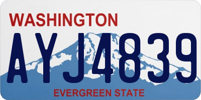 WA license plate AYJ4839