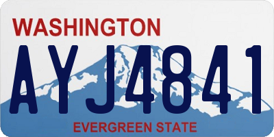 WA license plate AYJ4841