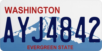 WA license plate AYJ4842