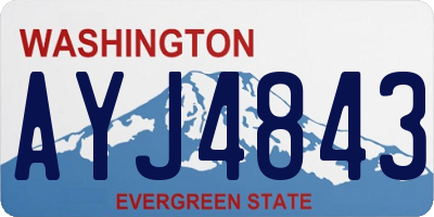 WA license plate AYJ4843