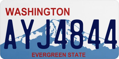 WA license plate AYJ4844