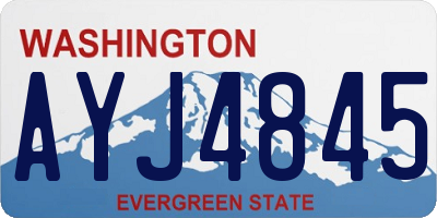 WA license plate AYJ4845