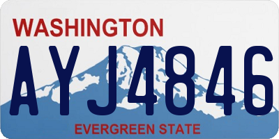 WA license plate AYJ4846