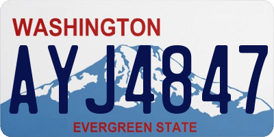 WA license plate AYJ4847