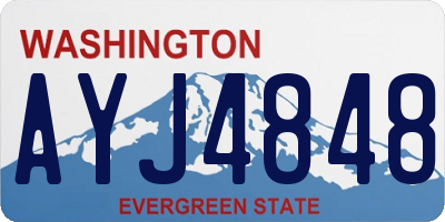 WA license plate AYJ4848