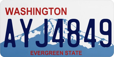 WA license plate AYJ4849