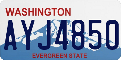 WA license plate AYJ4850