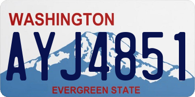 WA license plate AYJ4851