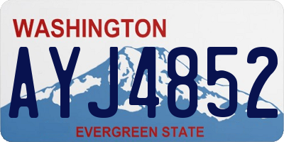 WA license plate AYJ4852