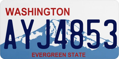 WA license plate AYJ4853