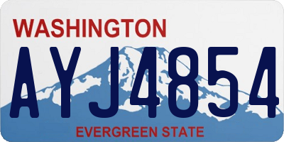 WA license plate AYJ4854