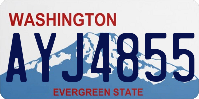 WA license plate AYJ4855