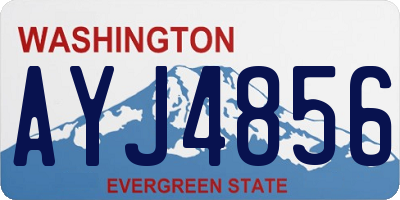 WA license plate AYJ4856