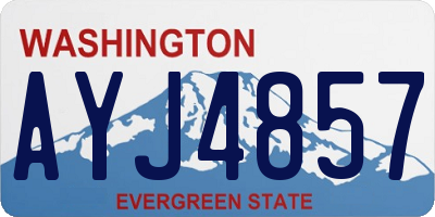 WA license plate AYJ4857