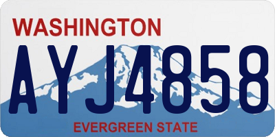 WA license plate AYJ4858