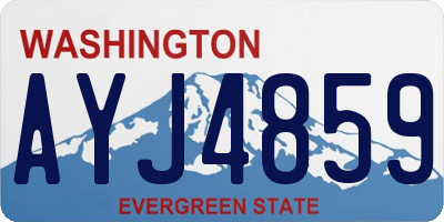 WA license plate AYJ4859