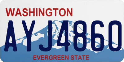 WA license plate AYJ4860
