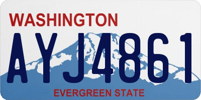 WA license plate AYJ4861