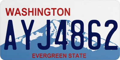 WA license plate AYJ4862